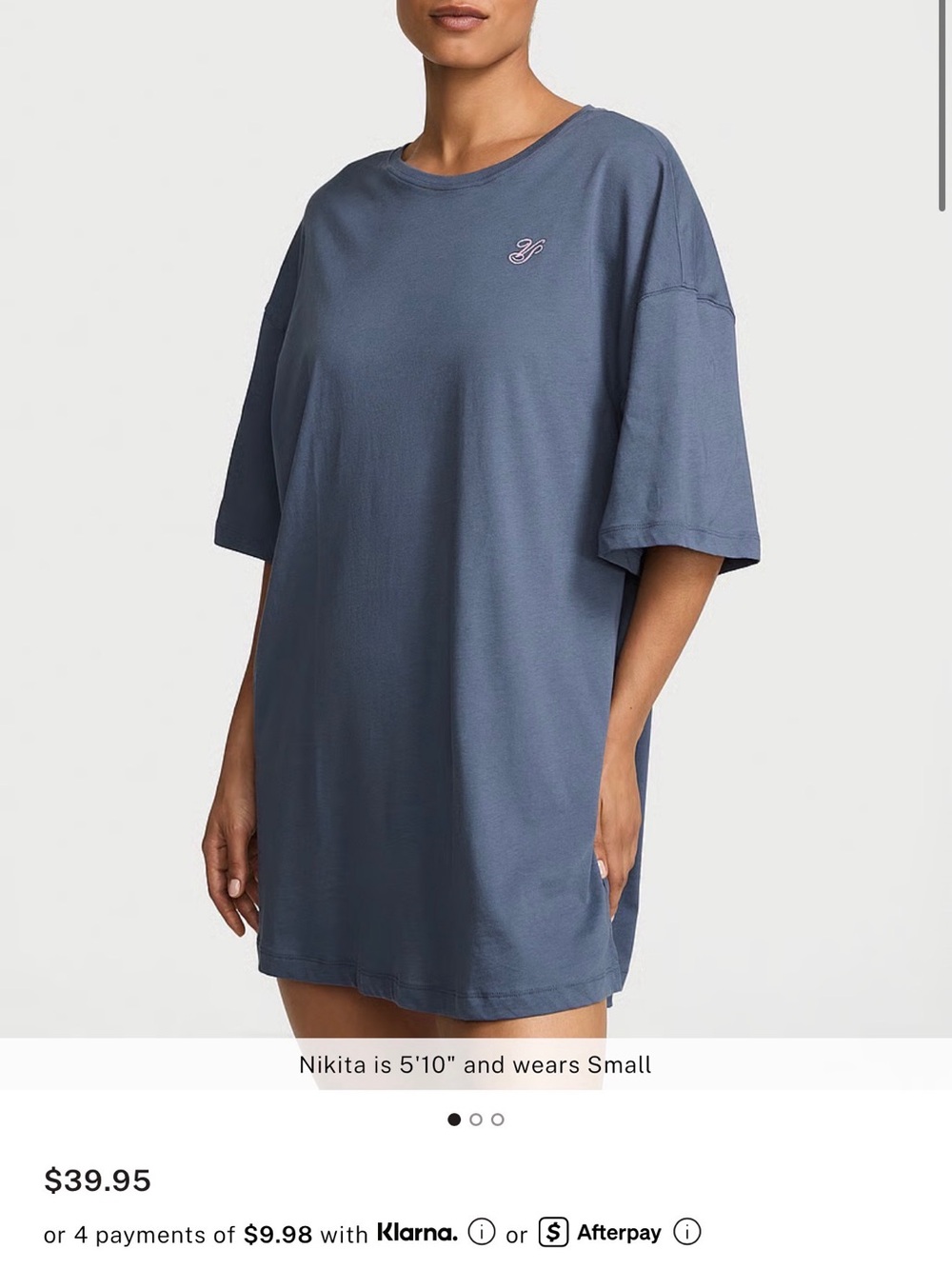 Victoria's Secret Slate Blue Logo Tee